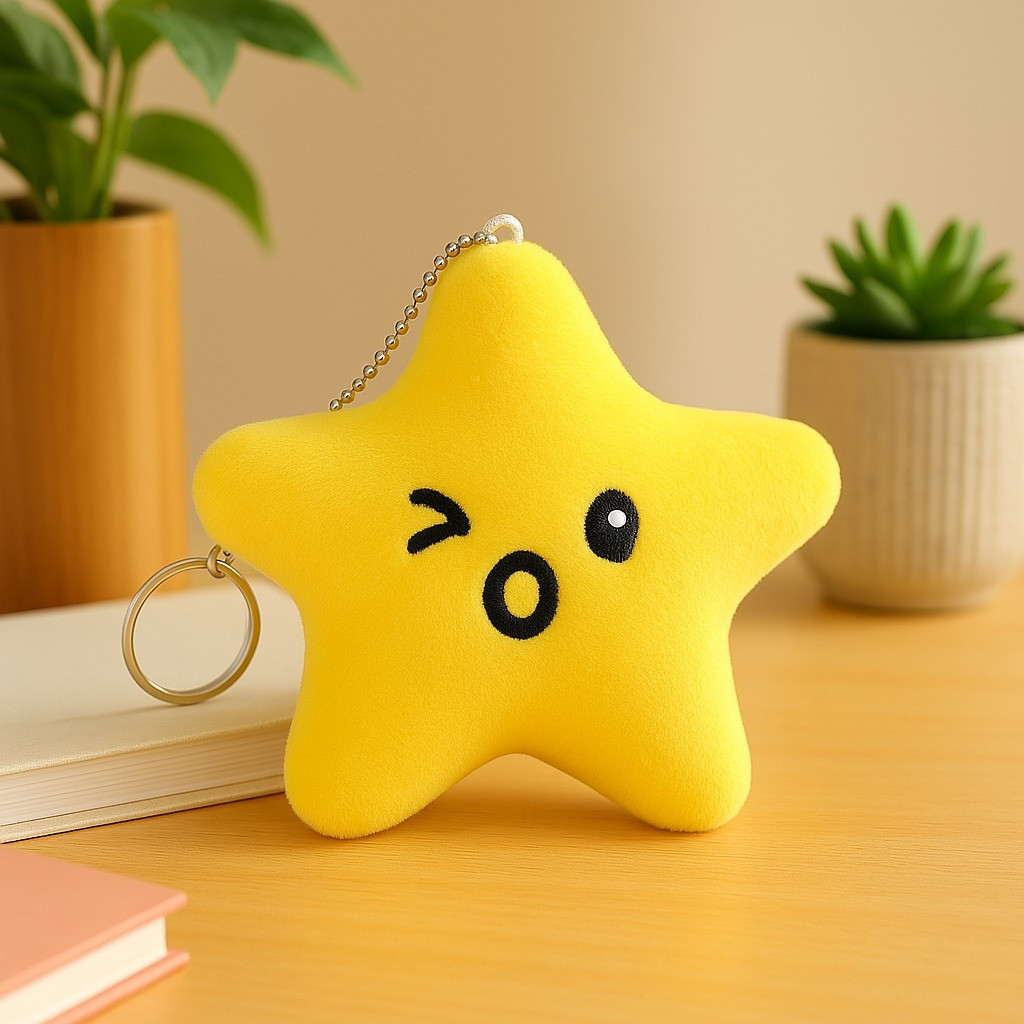 Cute Star Emoji Keychain