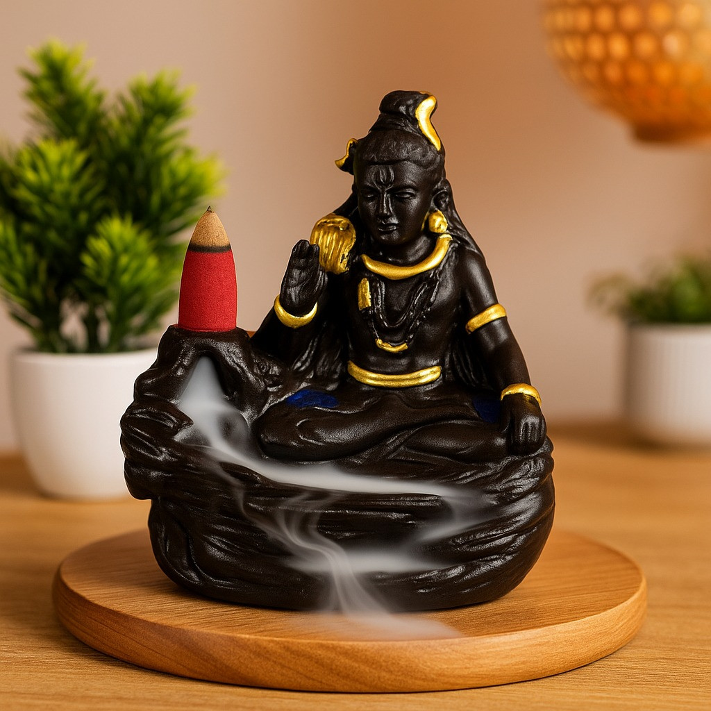 Lord Shiva Backflow Incense Burner