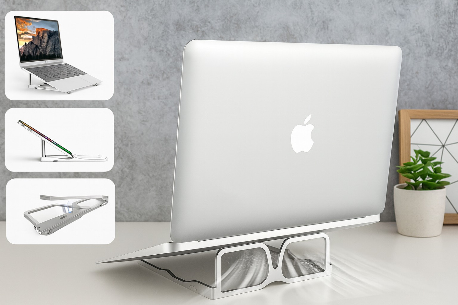 Foldable Aluminium Mobile Stand  and Laptop Stand