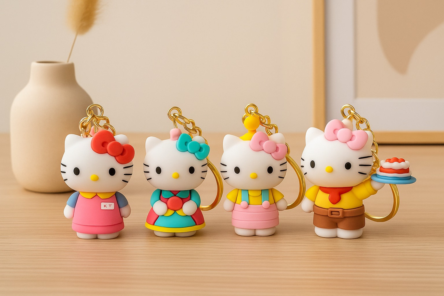 Hello Kitty Character Keychains (SET-3)