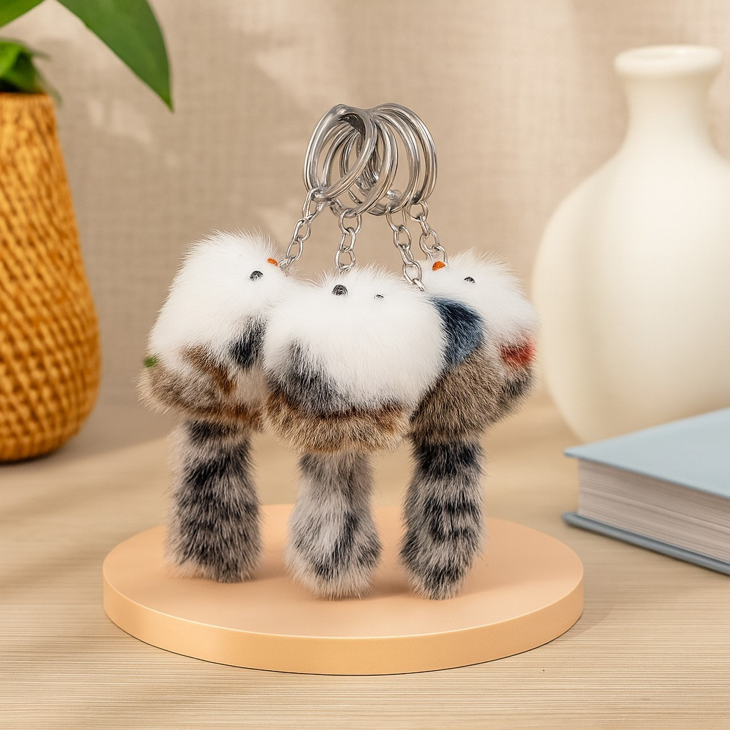 Plush Fur Keychain