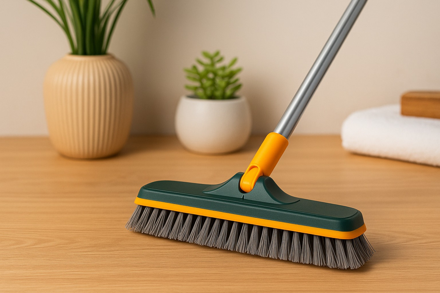 Floor Scrubber Brush with Steel Handle