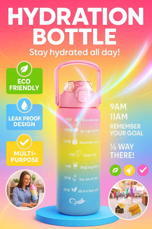 Hydration Time Marker Water Bottle