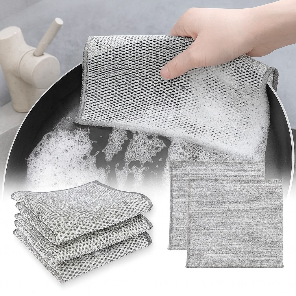 Multipurpose Kitchen Scrubber Cloth (Set of 3/4)
