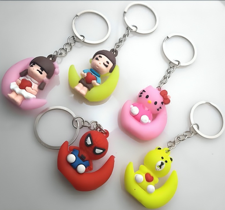 Moon Crescent Character Keychains (set-3)