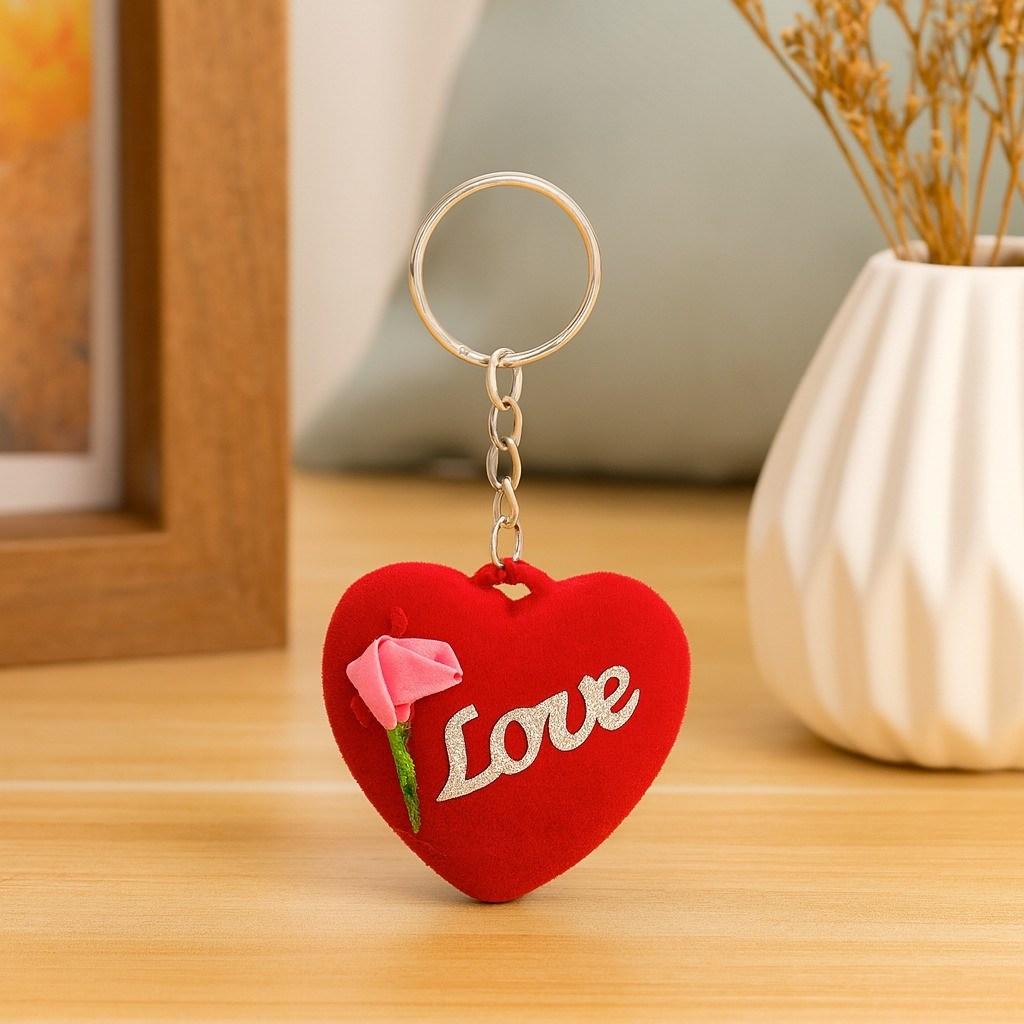 Romantic Heart Keychain